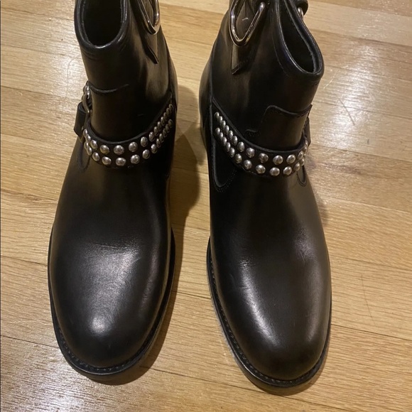 Saint Laurent Women’s studded biker bootie - Picture 4 of 12